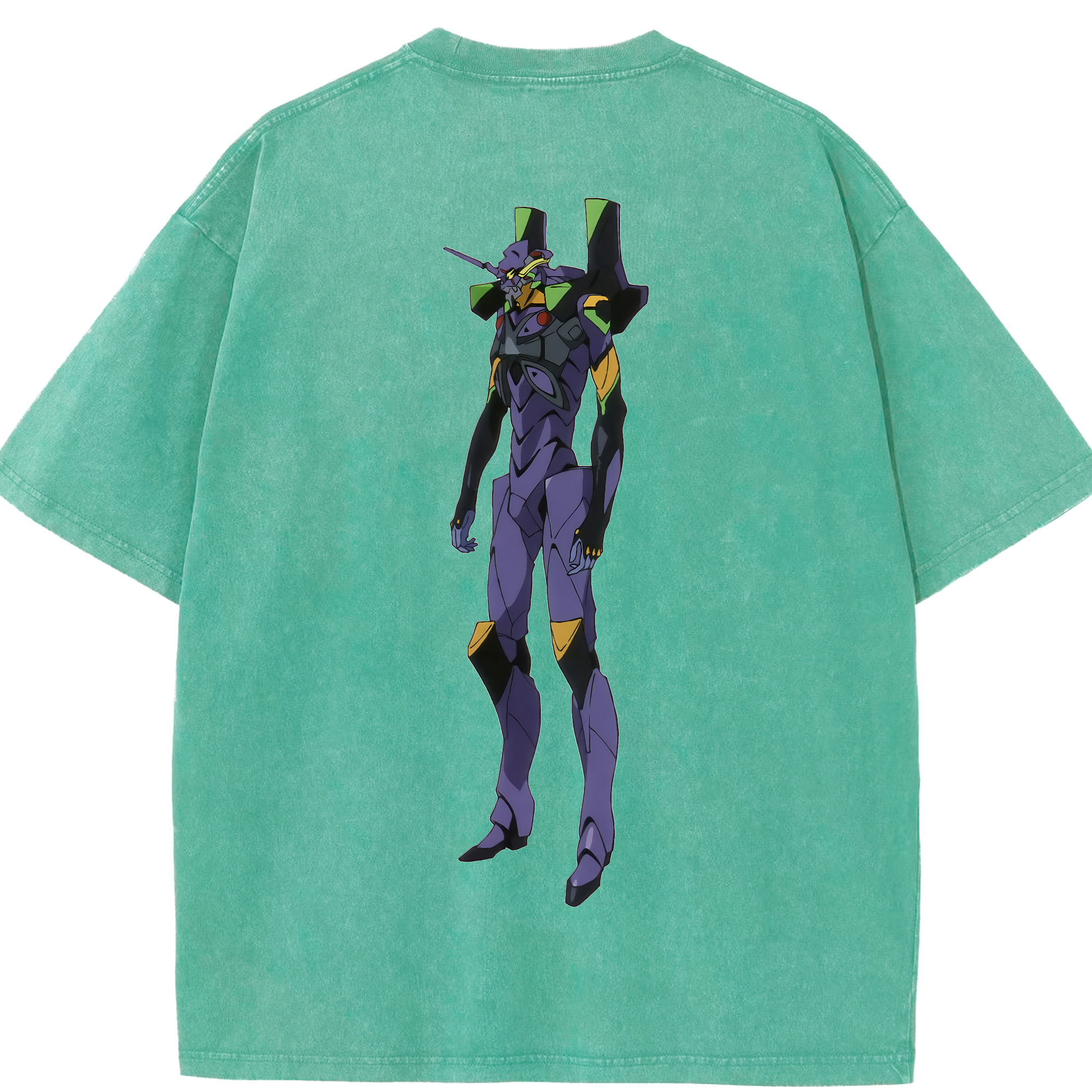 （画像用） EVA 新世紀エヴァンゲリオン 綿100% ヴィンテージ風 半袖Tシャツ（背面プリント）